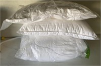 2 pillows and mattress cover