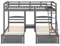 INCOMPLETE SET - twin-twin over full with drawers
