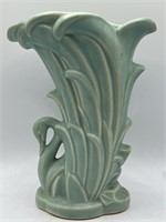 Vintage McCoy Swan Vase Aqua/Turquoise