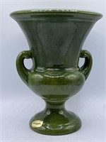 Vintage Royal Haeger Green Ceramic Urn Vase Double