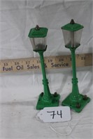 (2) Metal Lamp Posts