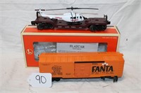 Lionel Train Flatcar & Boxcar