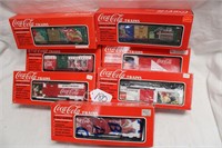 (7) Coco Cola Trains Box Cars