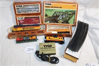 Tyco Engine & Box Cars