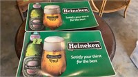Pair of Heineken placemats