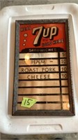 7 Up food sign wall hanging