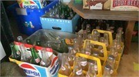 Soda bottles in crates/carriers