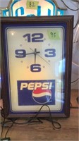 Pepsi Clock Lights Up Hands Dont Move