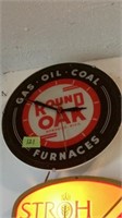 Round Oak Gas Oil Coal Furnaces light Clock CORD