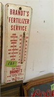 Brandt’s Fertilizer advertising wall thermometer