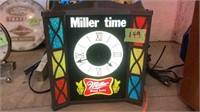 Miller Time lighted clock