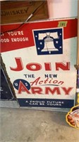Join the New Action US Army Sign, 25 x 38