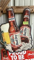 Bud Dry Beer Sign