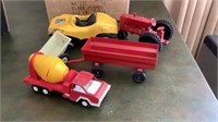 Metal and plastic toy vehicles
