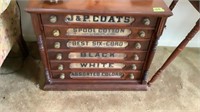 Antique J & P Coats 6-drawer spool cabinet 26w x