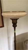 Floor lamp with glass (possibly brass)