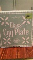 Longaberger glass egg plate