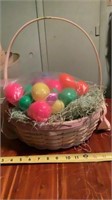 Longaberger Easter basket with contents