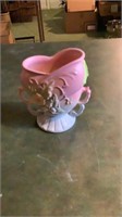 Hull Art Pottery W-5 6 1/2” Vase With Wild Flower