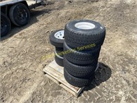 6 Golf Cart Tires, 1 Small Trailer Tire