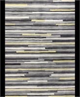 Bashian Grey Stripe Wool Rug 5’x7’6”