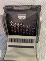 Double-sided Stanley tool bag comes with some