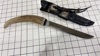 Hand Made Fixed Blade Knife w/sheath USA