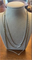 Lot of 3 sterling silver necklaces