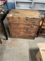 2 1/2 ft tall antique shipping crate
