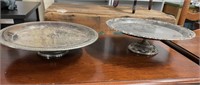 Pair of silver plated cake stands