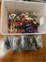 Small tote of action figures