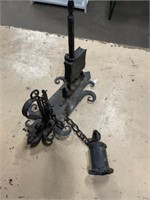 Heavy cast iron gothic lock with weight- unsure ws