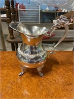 Beautiful large silver plated pitcher