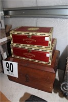 Cigar Boxes and Wooden Box