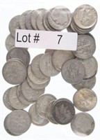 Lot # 7 - Fifty 1964 & Pre Roosevelt Silver
