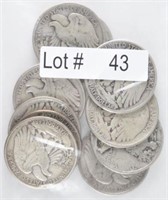 Lot # 43 - Ten Walking Liberty Silver Half