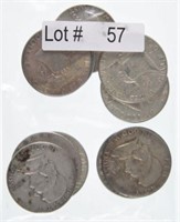 Lot # 57 - Ten Franklin Silver Half Dollars