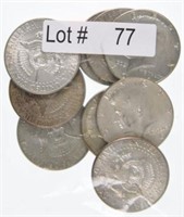 Lot # 77 - Ten 1965-9 Kennedy Silver-Clad