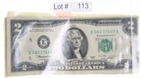 Lot # 113 – Six 1976 Green Seal $2 Bills