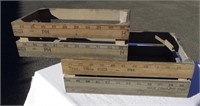 2 Yardstick Wood Crate Boxes 6X10 & 8 1/2X12 1/2"