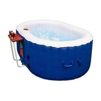 Oval Inflatable Jetted Hot Tub with Drink Tray