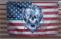 Mason Skull Flag 2 ft X 3 ft New