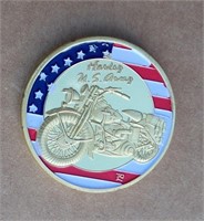 US Army Harley Davidson Motorcycle Challenge Coin