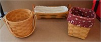 3 Miscellaneous Longaberger Baskets