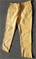 Gold Buckskin Leather Pants w 40" X inseam 34"