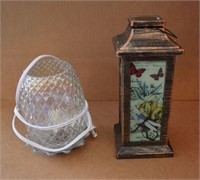 Globe Votive Lamp and Butterfly Solar Light