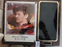 Davey Allison plaque and photo