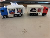 2 Hot Wheels trucks Spam & Dinty Moore