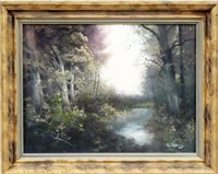 WOODS SCAPE BY RON WILLIAMS - ORIGINAL OIL