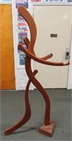 WOODEN CARVED "RUNNING MAN" ART PIECE